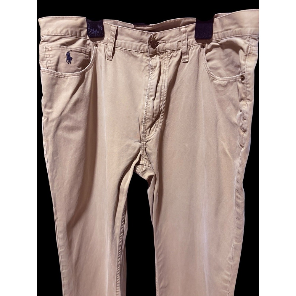 Polo Ralph Lauren Authentic Dungarees Pants Mens Straight Khakis Pony Logo 38x30 - Picture 4 of 16